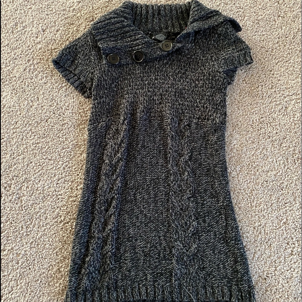 Short Sleeve Long Sweater